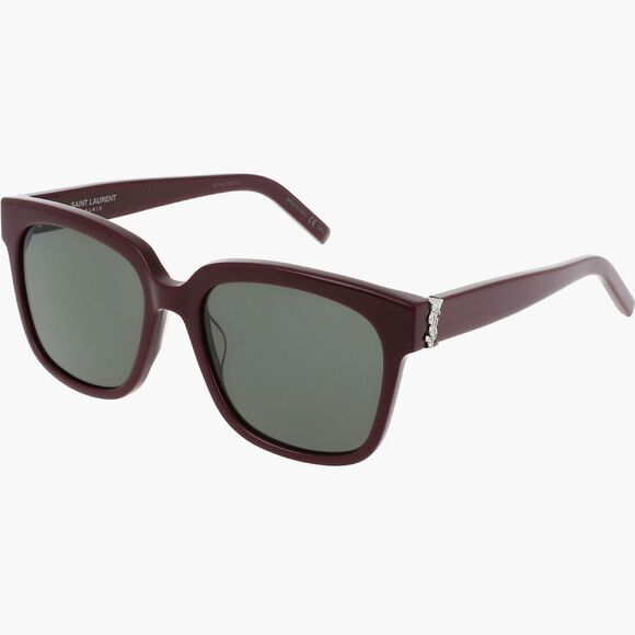 Saint Laurent Paris burgundy and gray square sunglasses main image 6